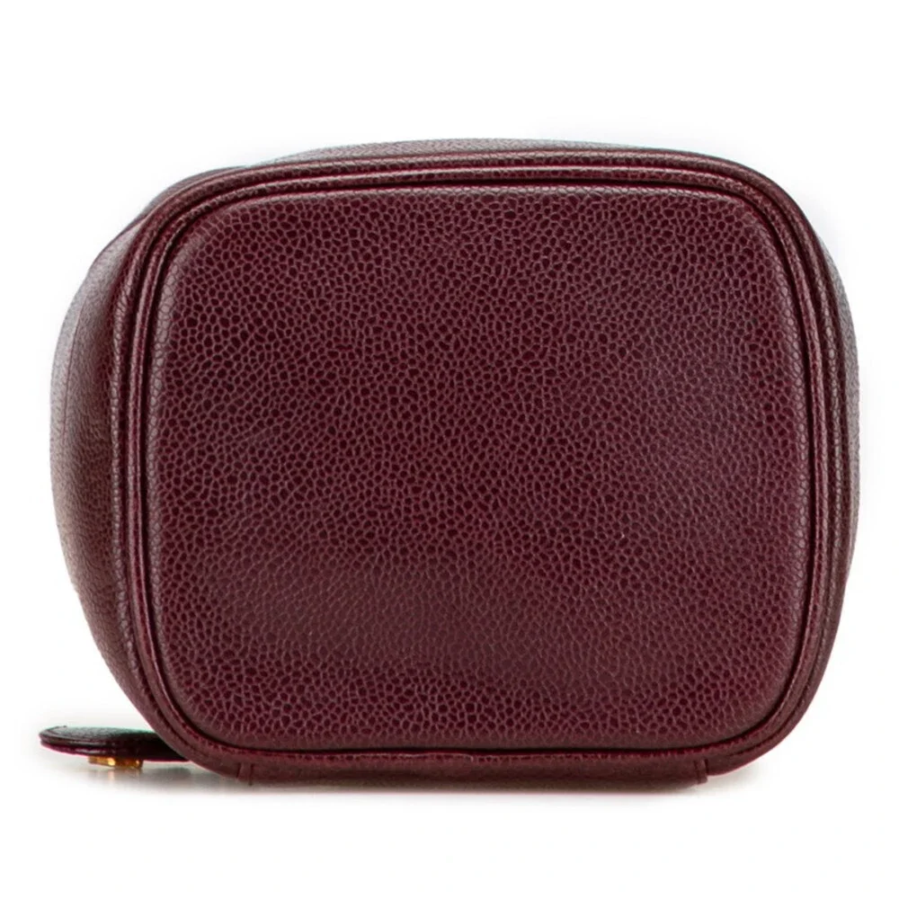 CHANEL Caviar Leather Logo Vanity Bag